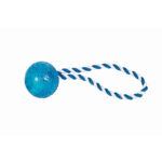 Nobby TPR bal+touw blauw     26cm